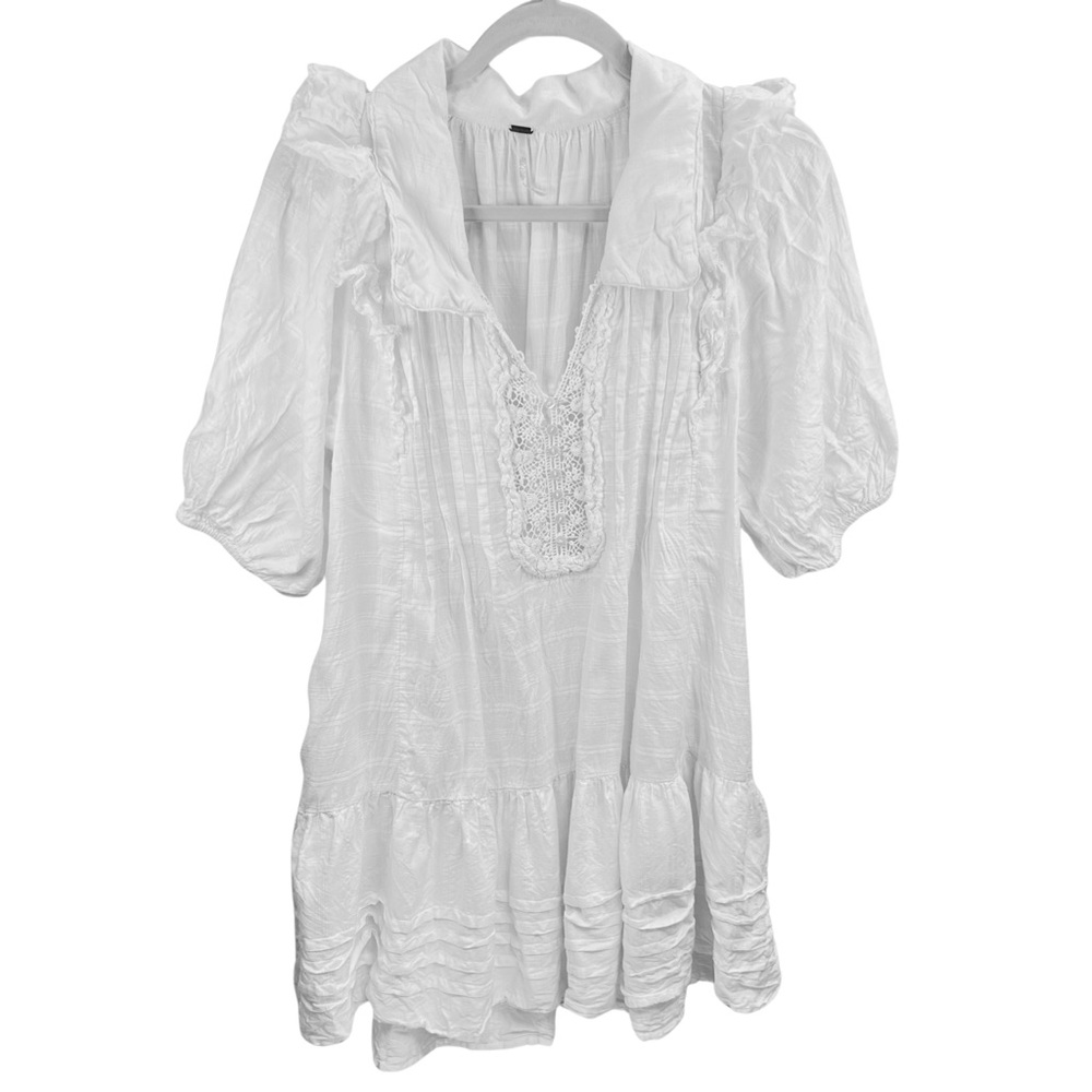 Free People White Ruffle Dress - Picture 2 of 5